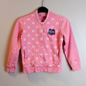 Girl's Polka Dot Varsity Style Jacket